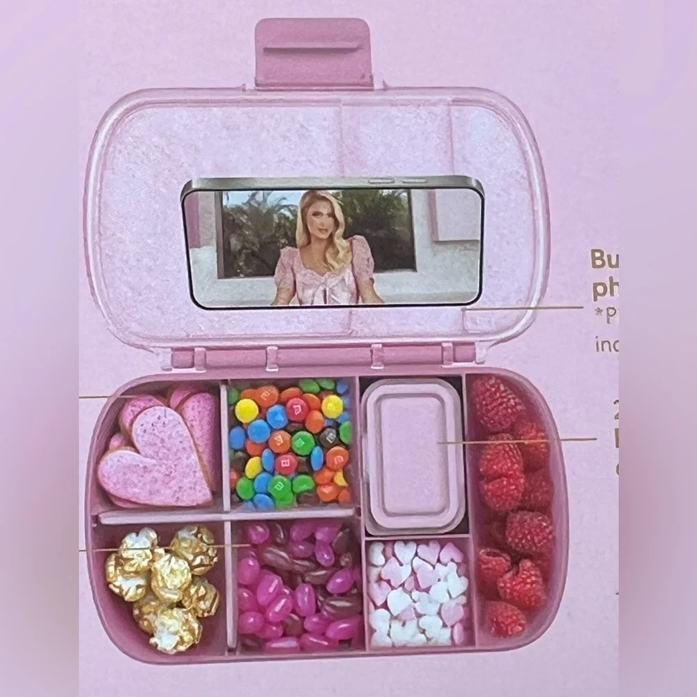 Pink Glitter Paris Hilton Snack Bento Style Box